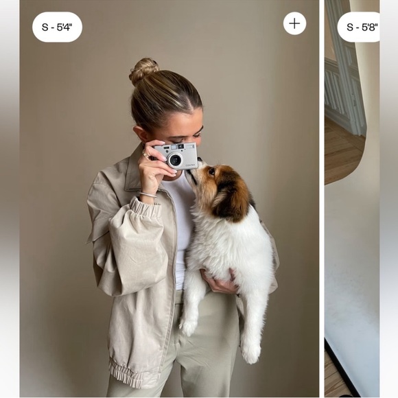 Djerf Avenue Cotton On the Go Jacket Sand White Size XS - Picture 4 of 13